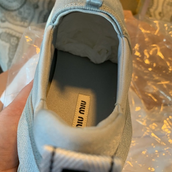 Miu Miu baby blue jewel sneakers - Picture 12 of 14
